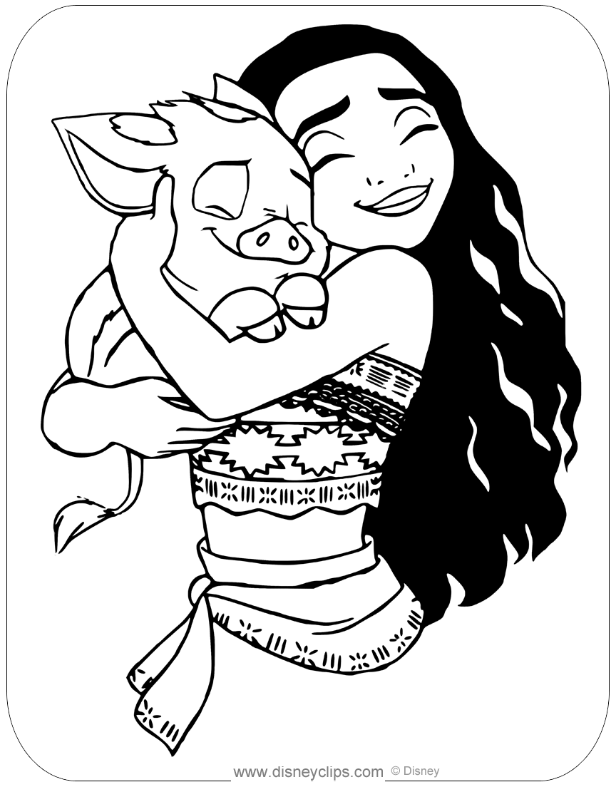 Disney's Moana Coloring Pages | Disneyclips.com