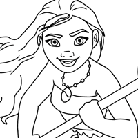 Moana and Pua coloring page