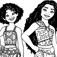 Moana 2 coloring page