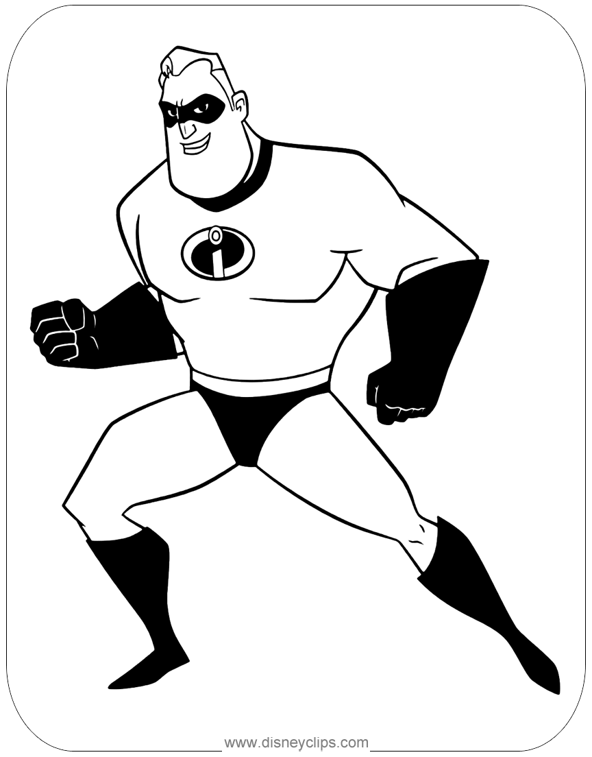 The Incredibles Coloring Pages   Disneyclips.com