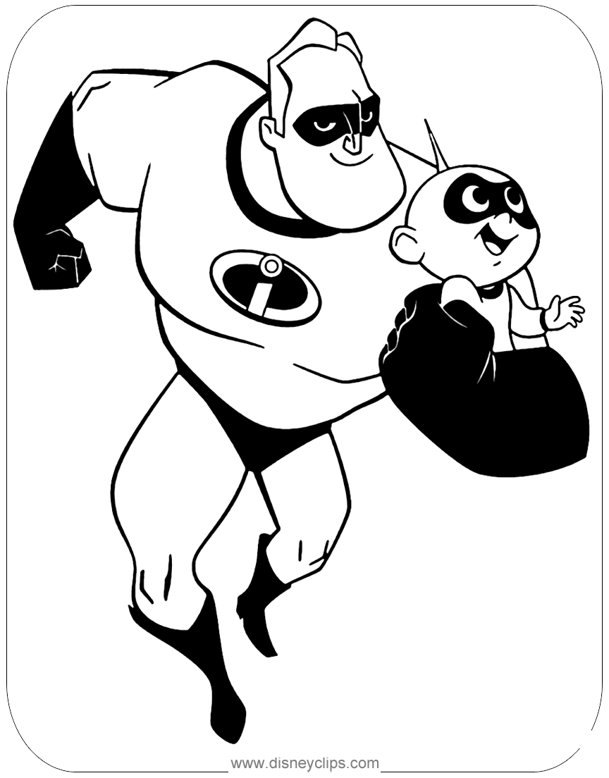 Download Draw Samples: Dash Incredibles Coloring Page Easy Drawing