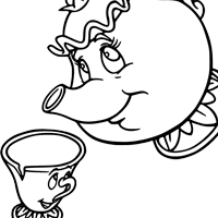 Beauty and the Beast coloring page