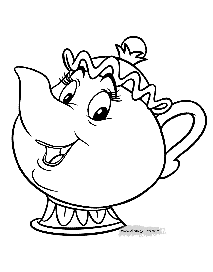Download Beauty and the Beast Coloring Pages (4) | Disneyclips.com