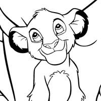 Mufasa and Simba coloring page