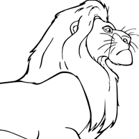 Mufasa and Simba coloring page