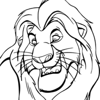 Mufasa & Simba coloring page