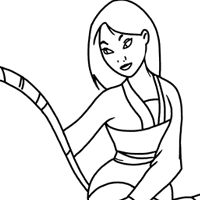 Mulan coloring page
