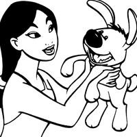 Mulan coloring page