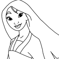 Mulan coloring page