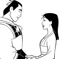 Mulan coloring page
