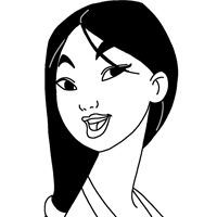 Mulan coloring page