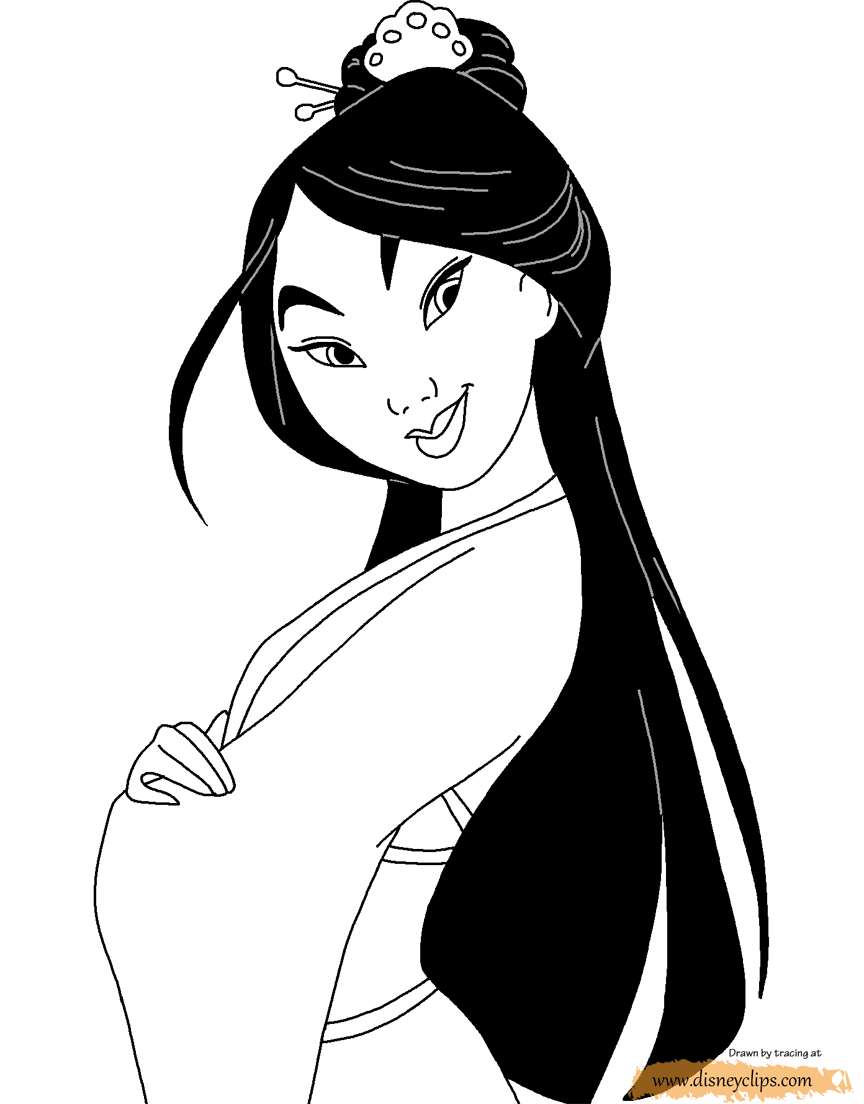 coloring page Mulan