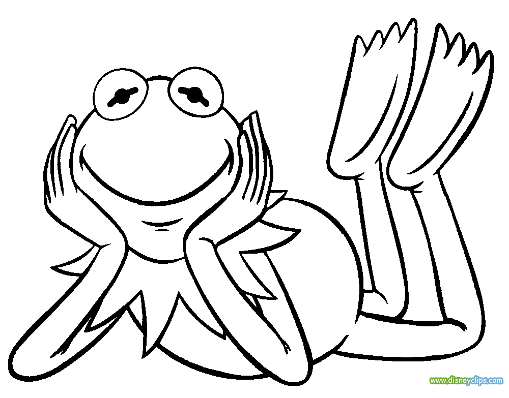 how face kermit's to draw Coloring Disneyclips.com Pages Muppets The