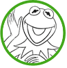 Kermit coloring page