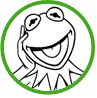 Kermit coloring page