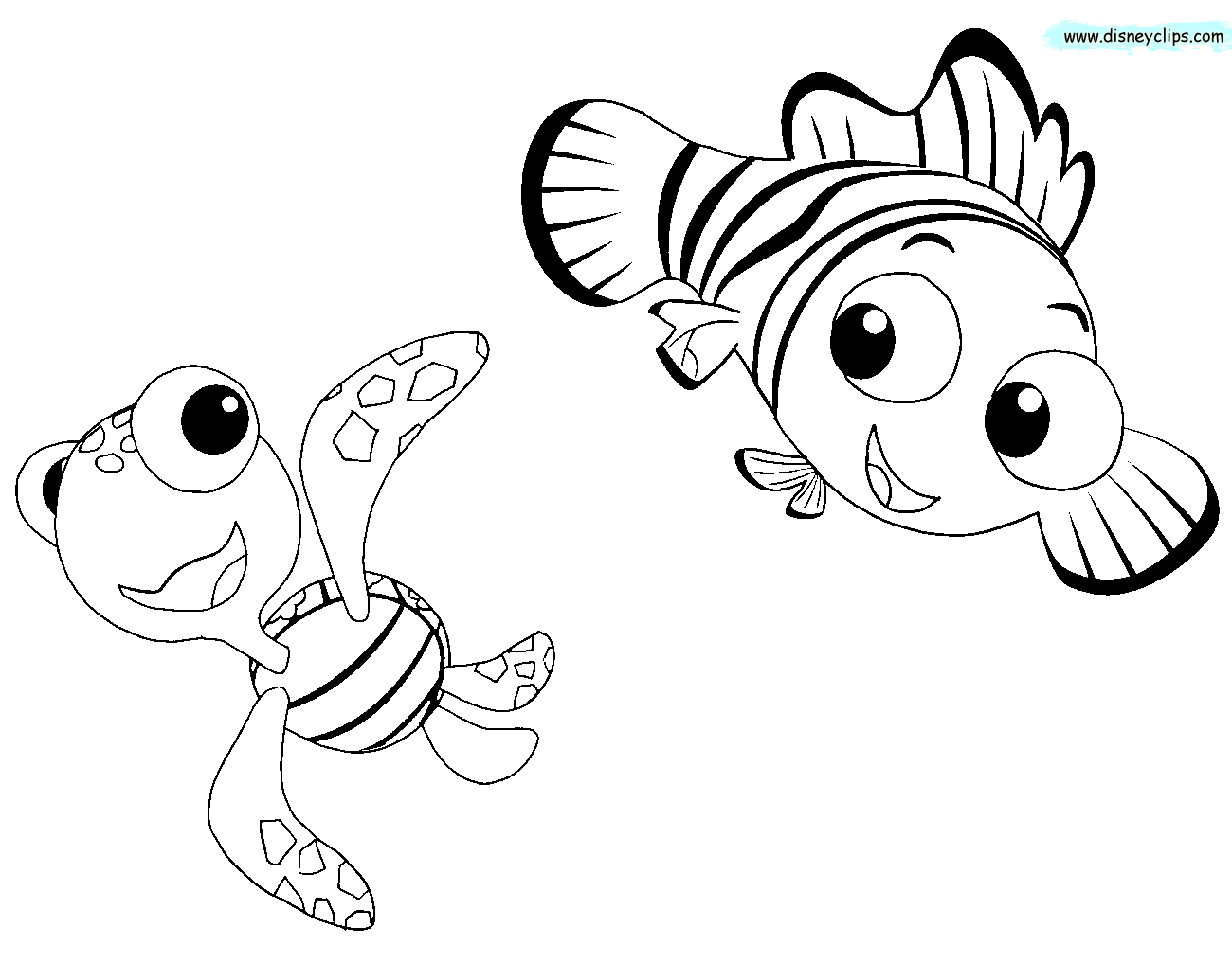coloring page Nemo Squirt