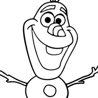 Olaf coloring page