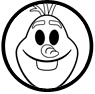 Olaf emoji coloring page