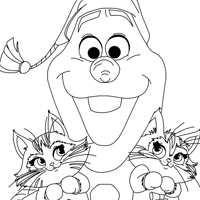 Olaf coloring page