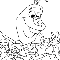 Olaf coloring page