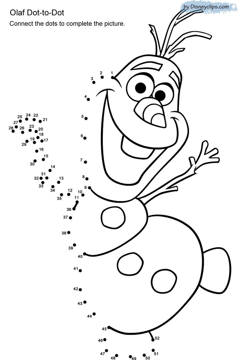 Printable Disney Dot-to-Dot Coloring Pages (2 ...