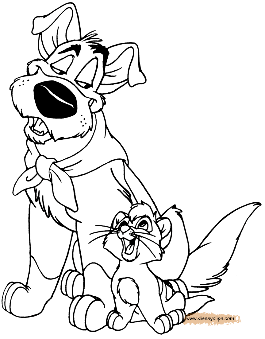 Oliver and Company Coloring Pages | Disneyclips.com