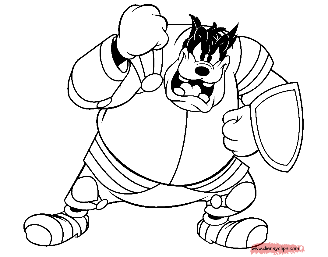 coloring page Pete in armour