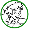 Peter Pan and Tinker Bell coloring page