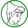 Peter Pan, Wendy and Tinker Bell coloring page