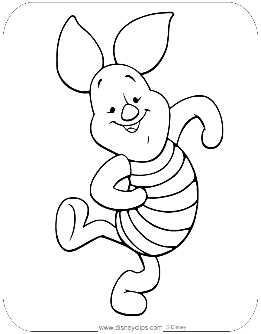 Piglet Coloring Pages (4) | Disneyclips.com