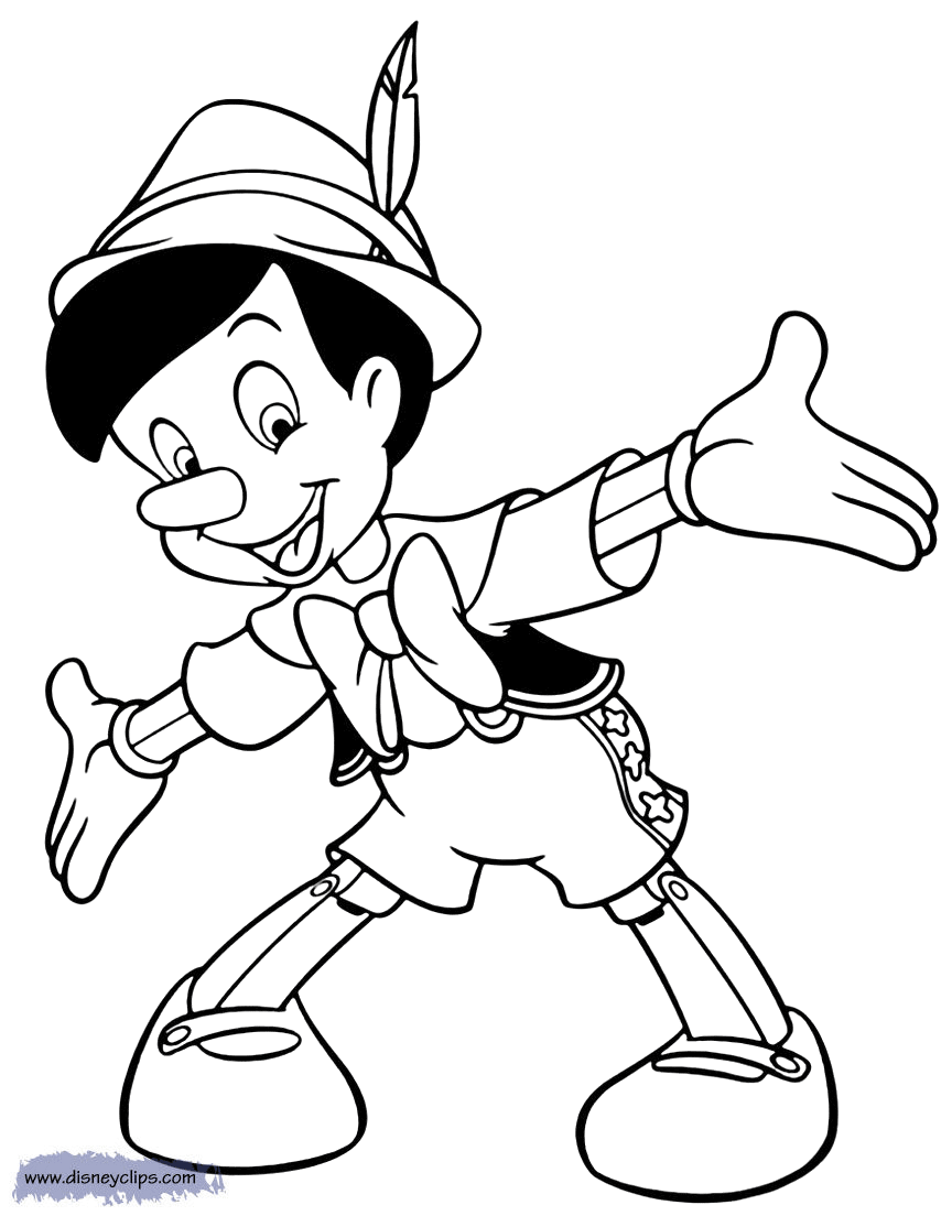 Pinocchio Coloring Pages | Disneyclips.com