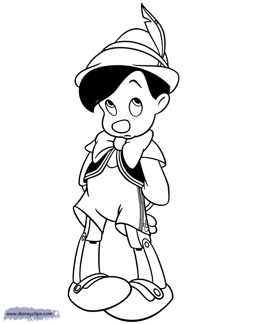 Pinocchio Coloring Pages (2) | Disneyclips.com