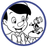Pinocchio and Jiminy Cricket coloring page