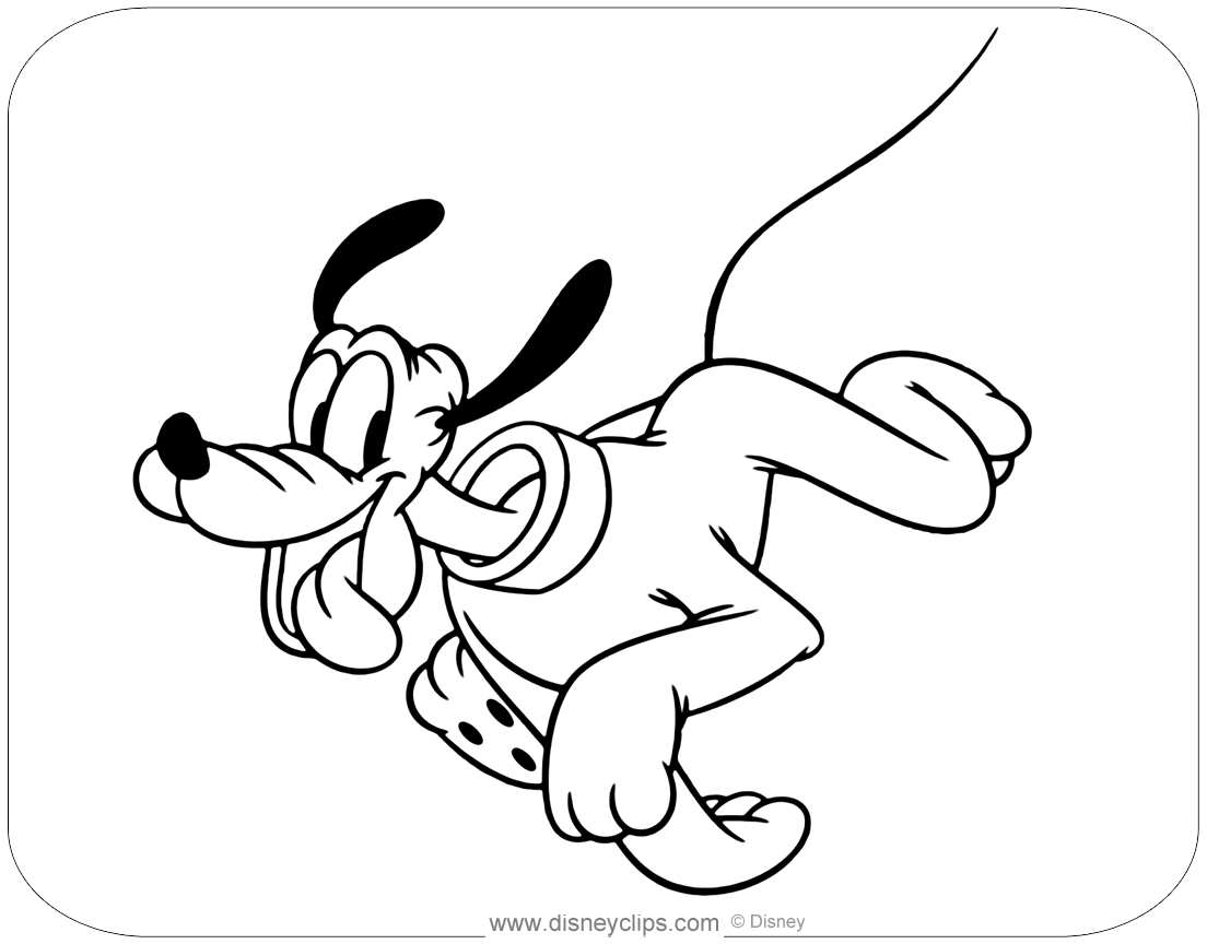 Pluto Coloring Pages | Disneyclips.com