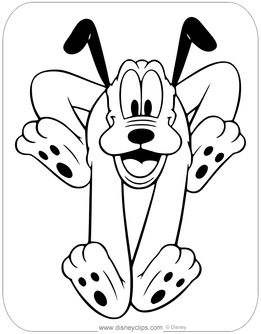 Pluto Coloring Pages | Disneyclips.com