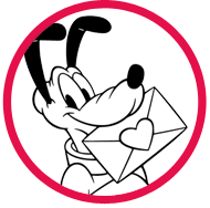 Pluto Valentine's Day coloring page