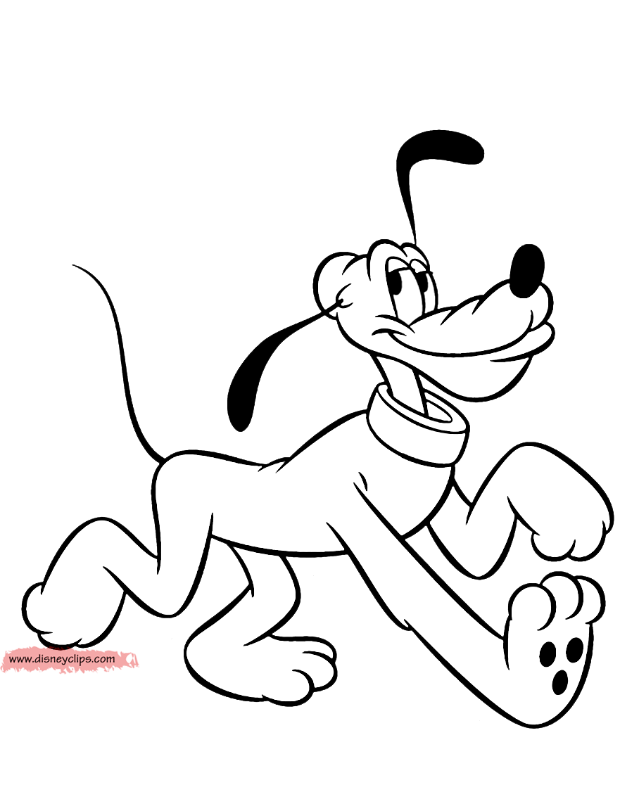Download Pluto Coloring Pages (2) | Disneyclips.com