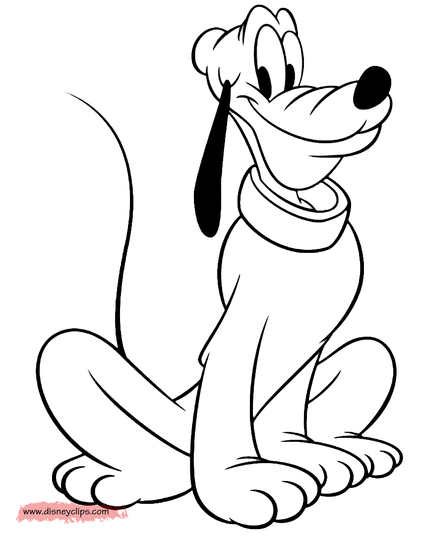 Pluto Disney Coloring Pages Pluto Disney Coloring Pages