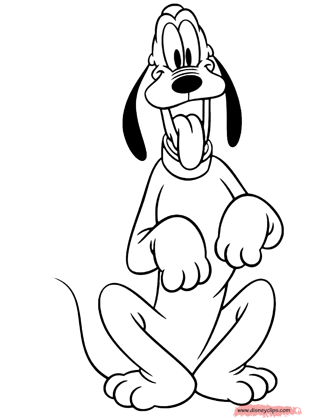 Pluto Coloring Pages (2) | Disneyclips.com