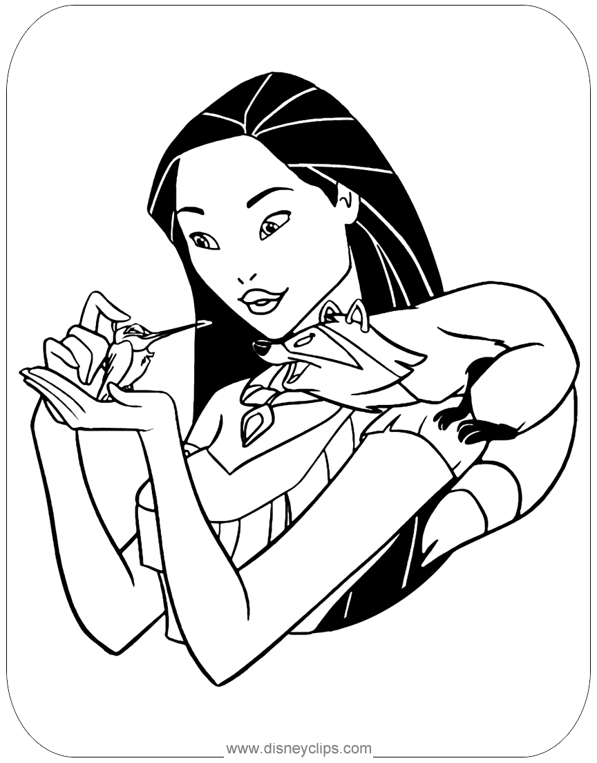 Disney's Pocahontas Coloring Pages | Disneyclips.com