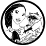 Pocahontas and Meeko coloring page