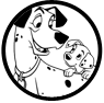 Pongo and Freckles coloring page