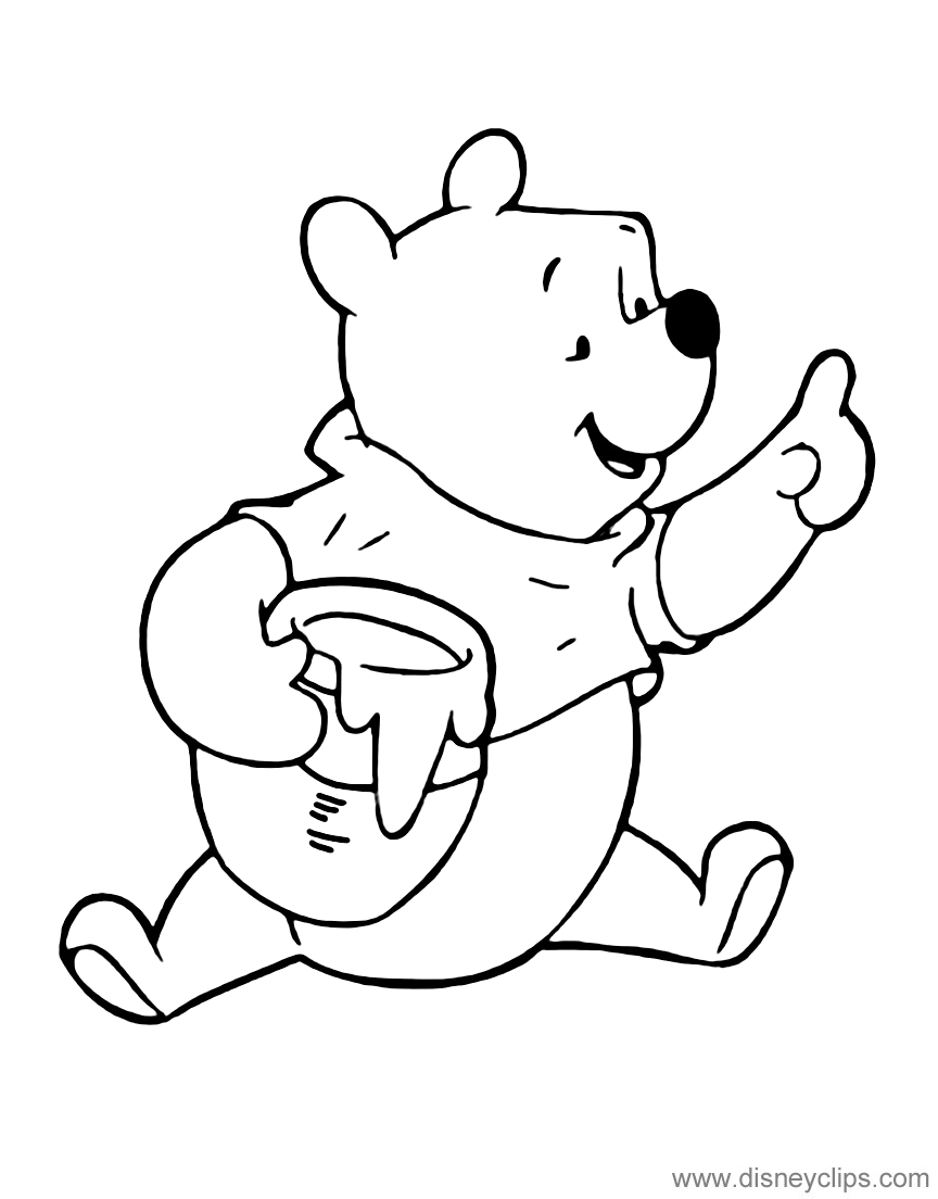 winnie the pooh honey coloring pages  disneyclips