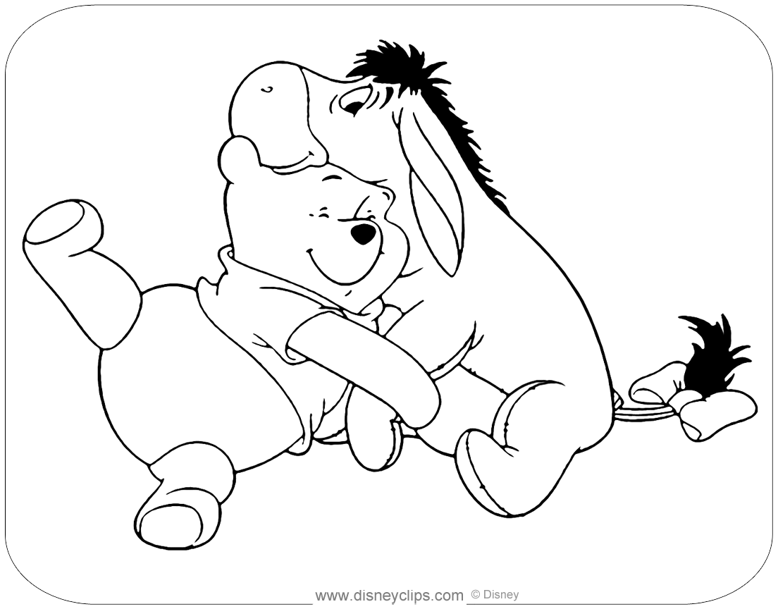 winnie the pooh eeyore coloring pages disneyclipscom