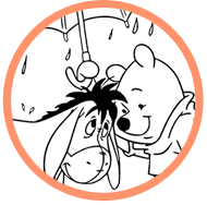 Winnie the Pooh and Eeyore coloring page