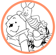 Pooh & Friends coloring page