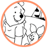 Pooh and friends coloring page