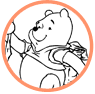 Pooh and friends coloring page