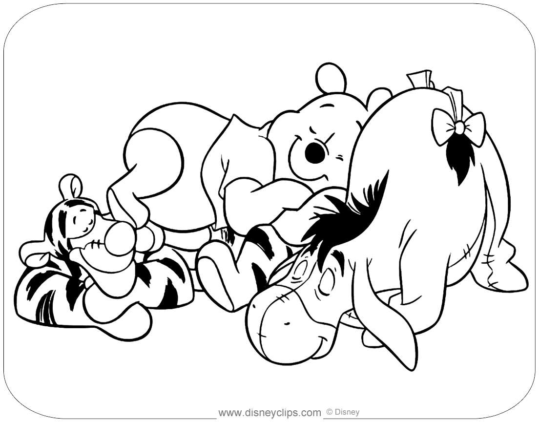 Winnie the Pooh & Friends Coloring Pages | Disneyclips.com