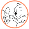 Pooh and friends coloring page